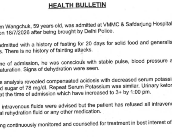 Sonam Wangchuk refuses treatment in hospital:Urges people to&hellip;